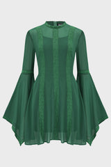 Begone Long Sleeve Mini Dress [GREEN]