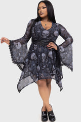 Death's Head Skater Dress