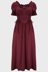 Jocasta Maxi Dress Short Sleeve [RED]