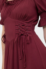 Jocasta Maxi Dress Short Sleeve [RED]