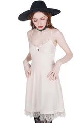 Moonstruck Velvet Skater Dress [Ivory]