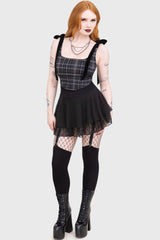 Tartan Flora Corset Top [GREY]