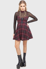 Tartan Riot Dress [BURGUNDY]