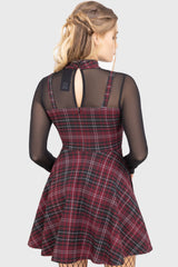 Tartan Riot Dress [BURGUNDY]