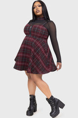 Tartan Riot Dress [BURGUNDY]