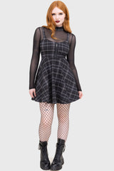 Tartan Riot Dress [GREY]