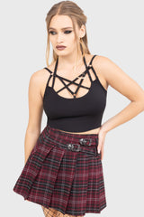 Tartan Riot Skirt [BURGUNDY]