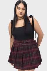 Tartan Riot Skirt [BURGUNDY]