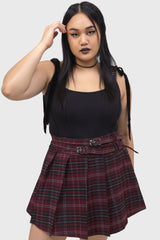 Tartan Riot Skirt [BURGUNDY]