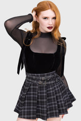 Tartan Riot Skirt [GREY]