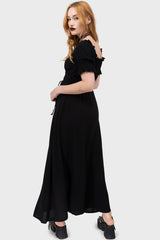 Jocasta Maxi Dress Short Sleeve [BLACK]